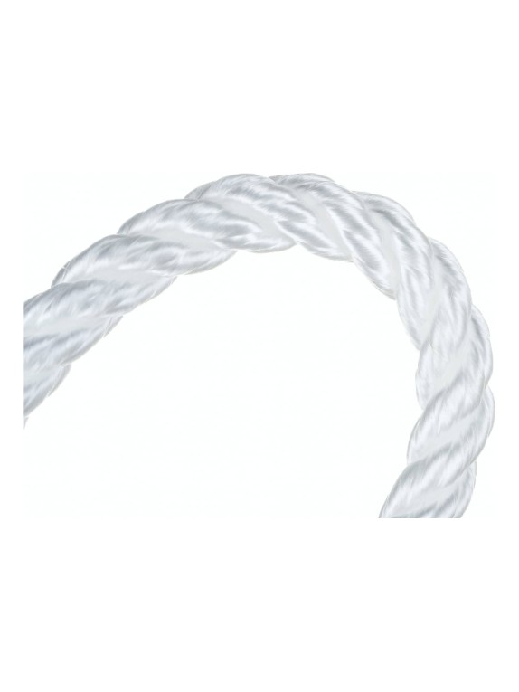 Полипропиленовый канат АзотХимФортис тросовой свивки 8 мм 100 м белый 73617