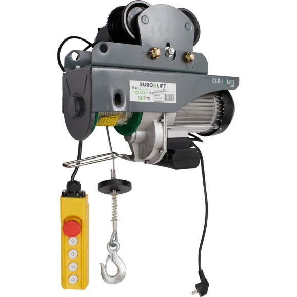 Электрическая передвижная таль EURO-LIFT KX 250 00016928 (18 м/9 м, 125 кг/250 кг, 220 В)