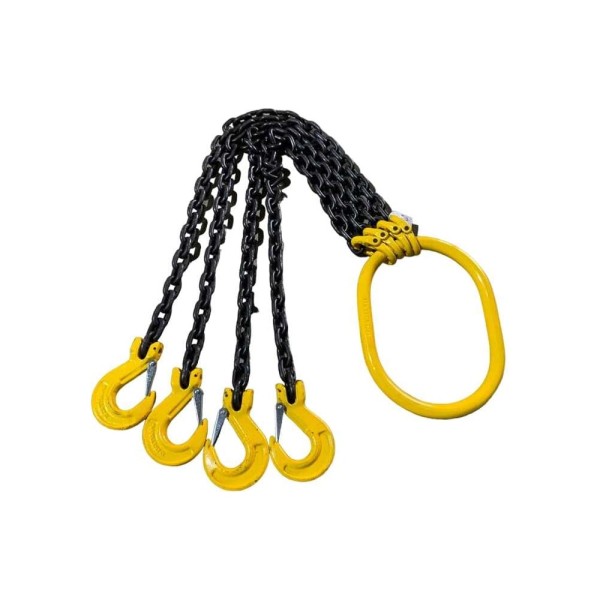 Цепной четырехветвевой строп ТРАСТ 4СЦ 6,7 т, 6000 мм, с увеличенным звеном для автокрана 8 класс 4687203238766