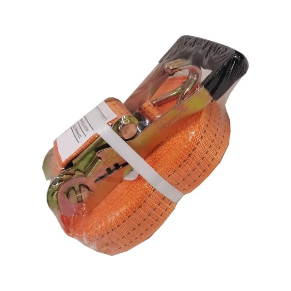 Ремень для крепления груза ZiZay 6 м, 50 мм, нагрузка до 5000 кг, со стальным храповым механизмом, 2 крюка, рр ZZ0068