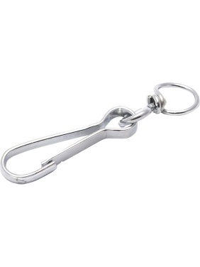 Карабин с вертлюгом Невский Крепеж тип А, 90 мм, белый цинк, 1 шт. 826107