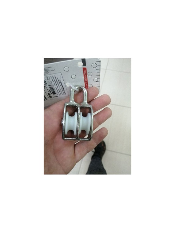 Двойной оцинкованный блок для троса, нейлоновый шкив 30мм 1шт - ярлык Tech-Krep 112731