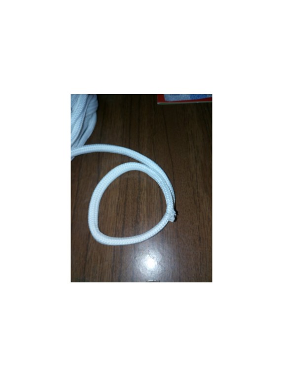 Плетеный шнур ПЭ 6 мм с сердечником, 24-прядный, белый, 20 м Tech-Krep 140359