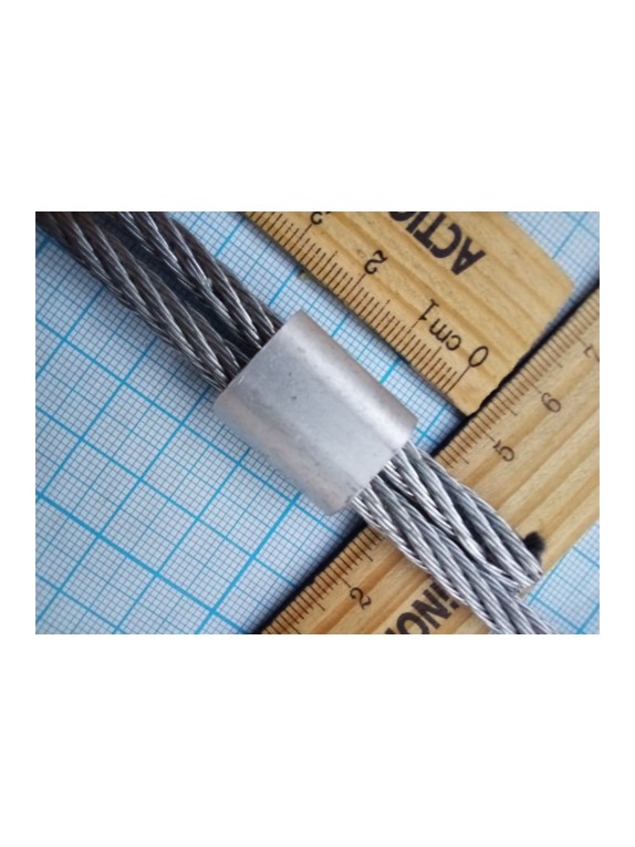 Прижимной зажим-наконечник для троса 6мм DIN 3093 1шт - ярлык Tech-Krep 102760