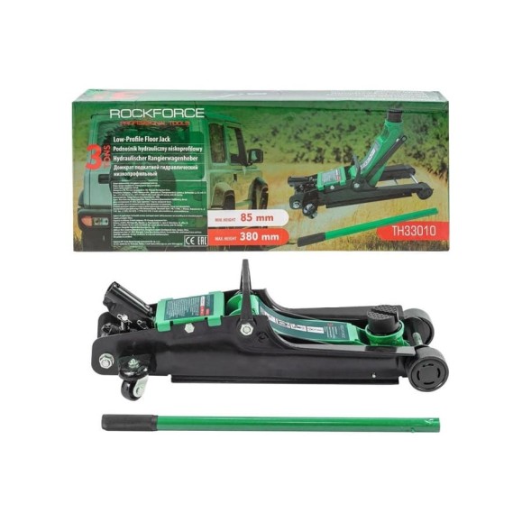 Гидравлический подкатной домкрат ROCKFORCE низкопрофильный, 3 т RF-TH33010(51697)