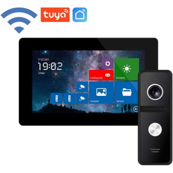 Комплект сенсорного монитора и вызывной панели Novicam Freedom 7 night fhd wifi kit 4228 Комплект сенсорного монитора и вызывной панели Novicam Freedom 7 night fhd wifi kit 4228