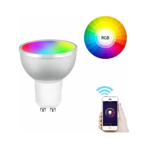 Светодиодная лампа Moes GU10 Smart LED Bulb GU10 модели WB-TD-RWW-GU10