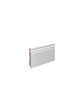 Напольный плинтус STELLA 100E, МДФ, 2000x100x16 мм, белый, 4 шт. ЦБ-00012919