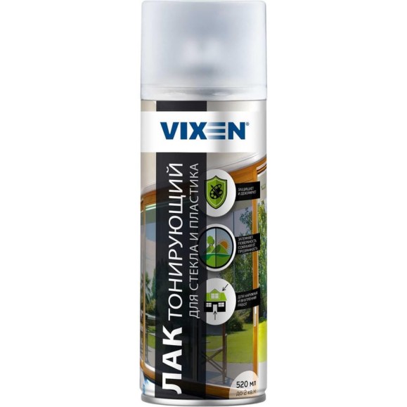 Тонирующий лак для стекла и пластика Vixen черный, аэрозоль VX24010 Тонирующий лак для стекла и пластика Vixen черный, аэрозоль VX24010