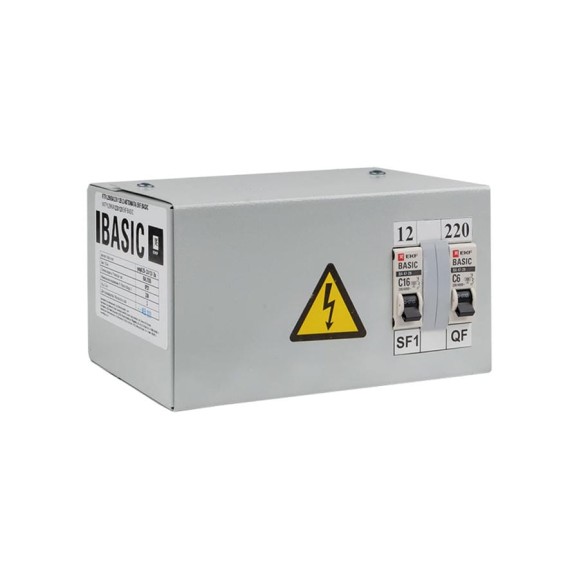 Ящик с понижающим трансформатором EKF Basic ЯТП 0,25кВА, 220/12В yatp0,25-220/12v-2a