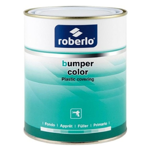Универсальное структурное эластичное покрытие ROBERLO 1k bumper color для пластиков, черный, 1 л 61161 Универсальное структурное эластичное покрытие ROBERLO 1k bumper color для пластиков, черный, 1 л 61161