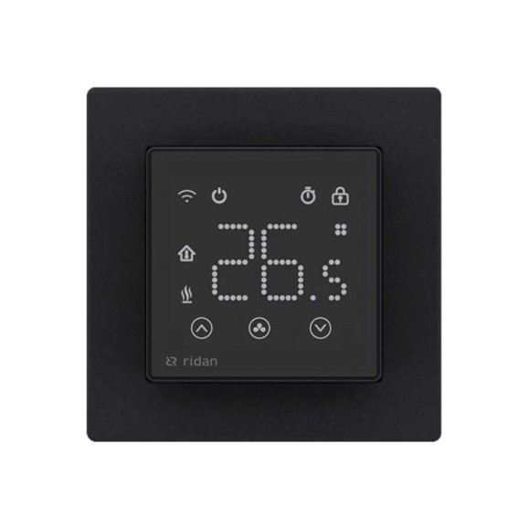 Комнатный термостат Ридан RSmart-SB с Wi-Fi подключением 230V, черный 088L1143R