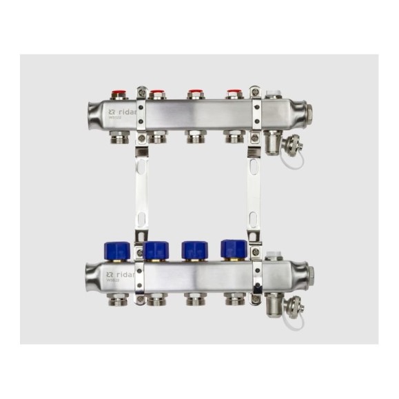 Комплект коллекторов Ридан SSM-8R set с кронштейнами, 8 контуров 088U0978R