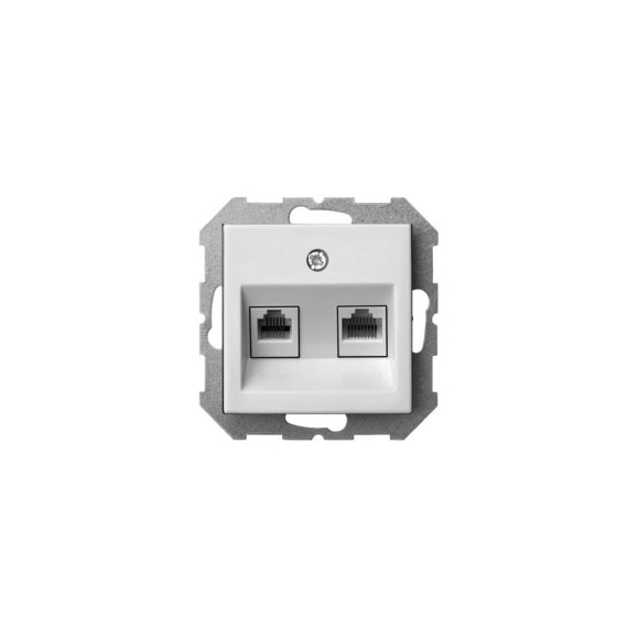 Телефонная и компьютерная розетка LIREGUS (rj11+rj45) белая epsilon 28-034 Телефонная и компьютерная розетка LIREGUS (rj11+rj45) белая epsilon 28-034