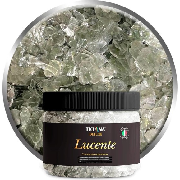Декоративная добавка - слюда Ticiana DeLuxe Lucente светло-зеленый, 0.1 кг 4300003692 Декоративная добавка - слюда Ticiana DeLuxe Lucente светло-зеленый, 0.1 кг 4300003692