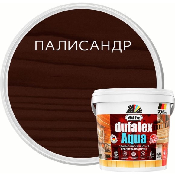 Пропитка Dufa TEX-AQUA палисандр, 0.75 л Н0000003526 Пропитка Dufa TEX-AQUA палисандр, 0.75 л Н0000003526