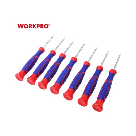 Набор прецизионных отверток TORX WORKPRO CR-V, 7 шт. WP200510
