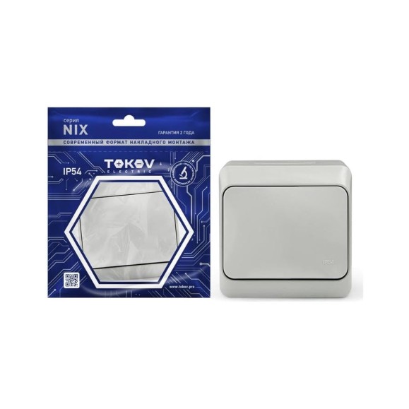 1-клавишный переключатель TOKOV ELECTRIC оп nix 10a ip54 250в сер. TKE-NX-P1-C06-IP54 1-клавишный переключатель TOKOV ELECTRIC оп nix 10a ip54 250в сер. TKE-NX-P1-C06-IP54