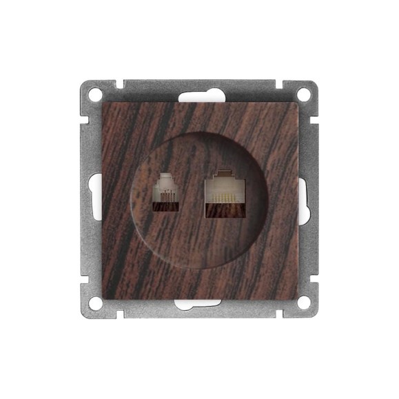 Компьютерная+телефонная розетка UNIVersal серия афина, с/у, 1а, rj45, rj12, венге еврослот A0052-V Компьютерная+телефонная розетка UNIVersal серия афина, с/у, 1а, rj45, rj12, венге еврослот A0052-V