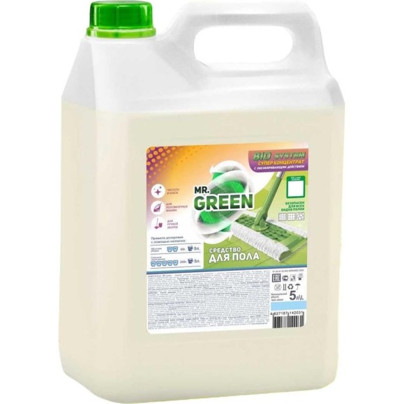 Средство для мытья полов MR.GREEN Bio system 5 л ПНД 42031 Средство для мытья полов MR.GREEN Bio system 5 л ПНД 42031