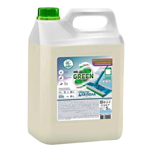 Средство для мытья полов MR.GREEN Bio system усиленная формула, 5 л ПНД 42024 Средство для мытья полов MR.GREEN Bio system усиленная формула, 5 л ПНД 42024