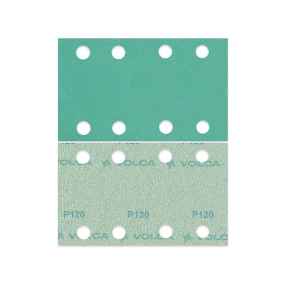 Полоса абразивная на пленочной основе Emerald 81x133 мм, 8 отв., P120., 50 шт VOLCA 52211013012 Полоса абразивная на пленочной основе Emerald 81x133 мм, 8 отв., P120., 50 шт VOLCA 52211013012