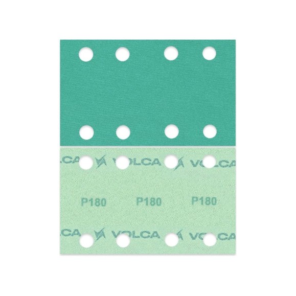 Полоса абразивная на пленочной основе Emerald 81x133 мм, 8 отв., P180., 50 шт VOLCA 52211013018 Полоса абразивная на пленочной основе Emerald 81x133 мм, 8 отв., P180., 50 шт VOLCA 52211013018