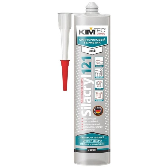 Силакриловый герметик KIM TEC Silacryl 121 серый, 310 мл 02-04-78 Силакриловый герметик KIM TEC Silacryl 121 серый, 310 мл 02-04-78