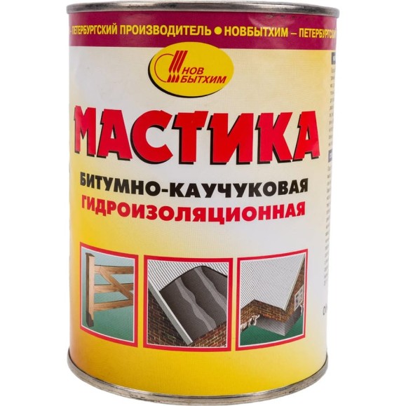 Битумно-каучуковая мастика НОВБЫТХИМ 1л 187 Битумно-каучуковая мастика НОВБЫТХИМ 1л 187