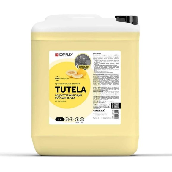 Воск для сушки кузова автомобиля Tutela, дыня, 5 л Complex 1137527 Воск для сушки кузова автомобиля Tutela, дыня, 5 л Complex 1137527
