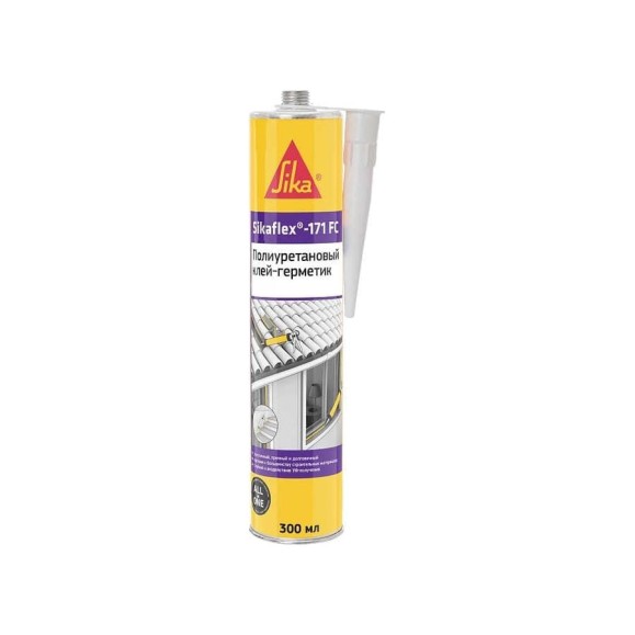 Эластичный полиуретановый клей-герметик SIKA Flex-171 FC белый Картридж 300мл. 752096 Эластичный полиуретановый клей-герметик SIKA Flex-171 FC белый Картридж 300мл. 752096