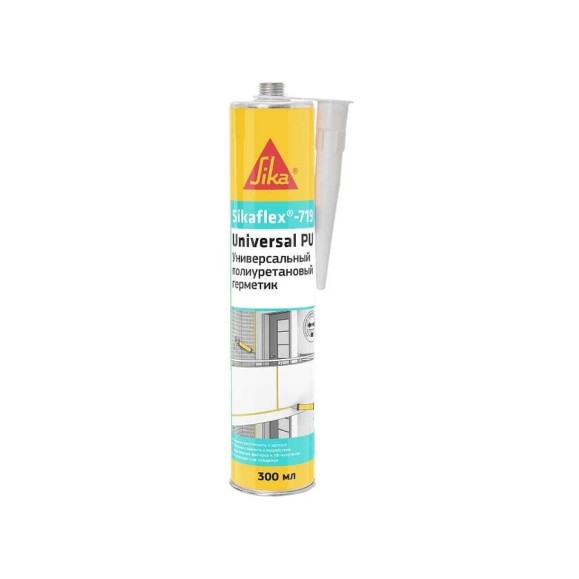 Универсальный эластичный полиуретановый герметик SIKA Flex-719 Universal PU бежевый Картридж 300мл. 754097