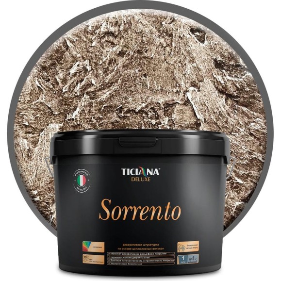 Штукатурка с волокнами Ticiana DeLuxe Sorrento 15 л 4300008169 Штукатурка с волокнами Ticiana DeLuxe Sorrento 15 л 4300008169
