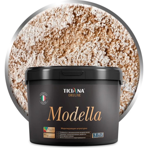 Моделирующая штукатурка Ticiana DeLuxe Modella 15 л 4300002954 Моделирующая штукатурка Ticiana DeLuxe Modella 15 л 4300002954