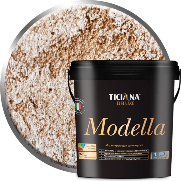Моделирующая штукатурка Ticiana DeLuxe Modella 0.9 л 4300002903 Моделирующая штукатурка Ticiana DeLuxe Modella 0.9 л 4300002903