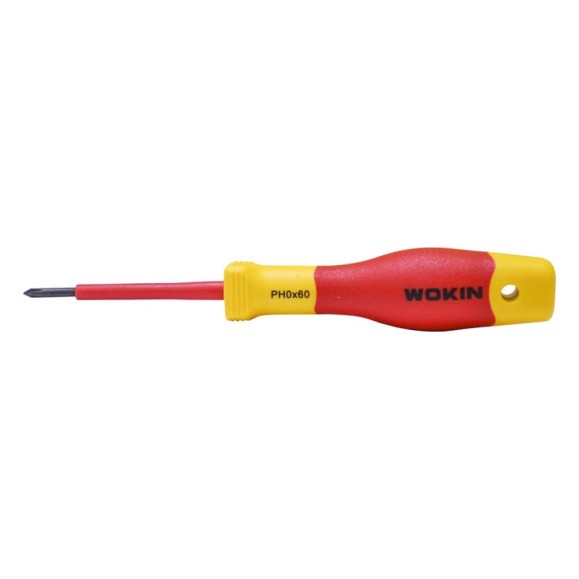 Диэлектрическая отвертка крестовая Wokin PH0x60 мм 1352857 Диэлектрическая отвертка крестовая Wokin PH0x60 мм 1352857
