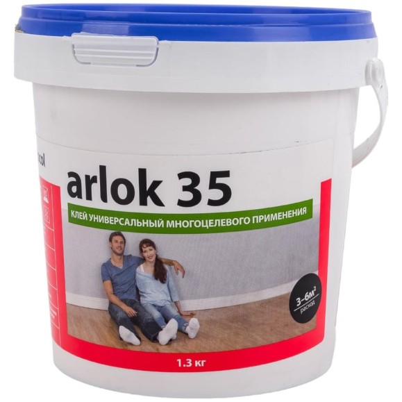 Клей для напольных покрытий ARLOK 35 1,3 кг ПВХ 00000005319 Клей для напольных покрытий ARLOK 35 1,3 кг ПВХ 00000005319