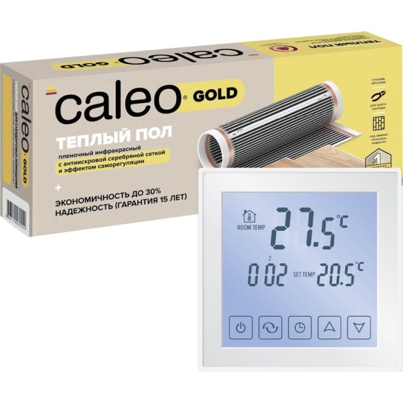 Комплект теплого пола Caleo gold 230-0,5-2,5 c терморегулятором sm931 0К-00000977 Комплект теплого пола Caleo gold 230-0,5-2,5 c терморегулятором sm931 0К-00000977