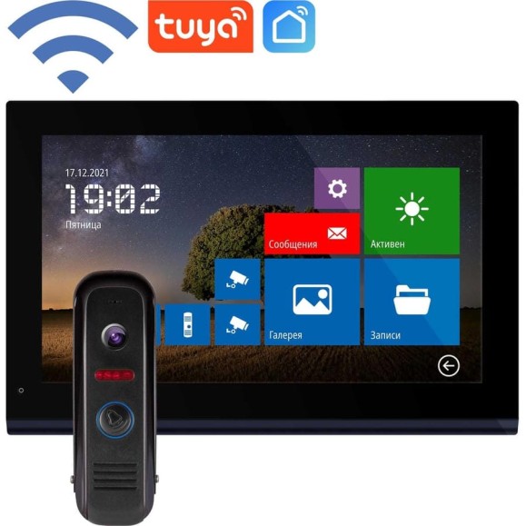 Комплект full hd видеодомофона Novihome Comfy 10 dark fhd wifi kit с wifi v. 4102 Комплект full hd видеодомофона Novihome Comfy 10 dark fhd wifi kit с wifi v. 4102