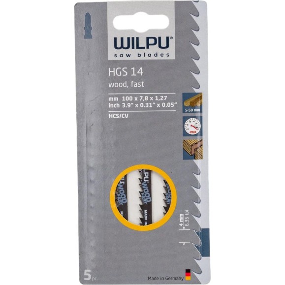 Пилка по дереву HGS 14 5 шт. WILPU 236000005 Пилка по дереву HGS 14 5 шт. WILPU 236000005