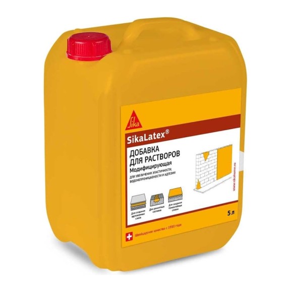 Модифицирующая добавка для цементных растворов SIKA Latex Канистра 5Л 451802 Модифицирующая добавка для цементных растворов SIKA Latex Канистра 5Л 451802