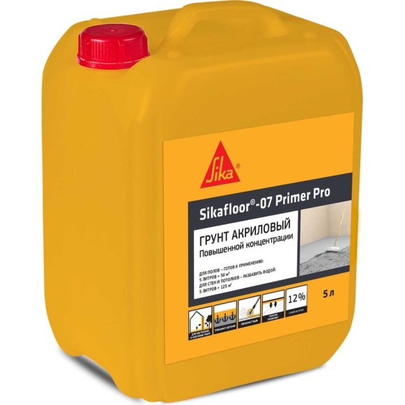Грунт акриловый универсальный для усиления адгезии покрытий SIKA Floor-07 Primer Pro Канистра 5Л 592081 Грунт акриловый универсальный для усиления адгезии покрытий SIKA Floor-07 Primer Pro Канистра 5Л 592081