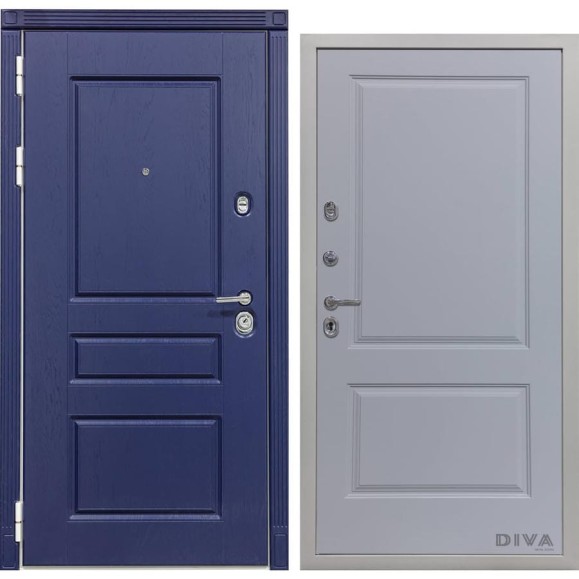 Дверь DIVA 45 2050x860 мм, левая, Роял синий - Д7 Силк Маус УТ-00075142