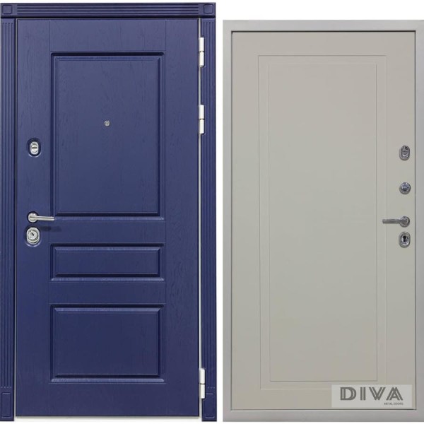 Дверь DIVA 45 2050x960 мм, правая, Роял синий - Н10 Софт Шампань УТ-00075167