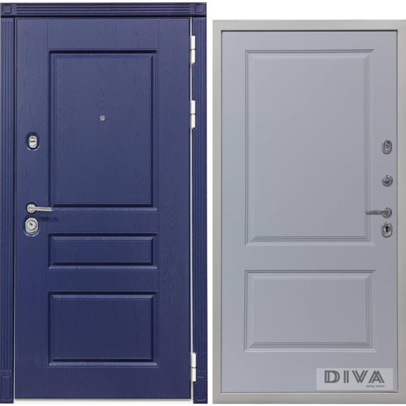 Дверь DIVA 45 2050x860 мм, правая, Роял синий - Д7 Силк Маус УТ-00075143