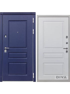 Дверь DIVA 45 2050x960 мм, правая, Роял синий - Д13 Белый Софт УТ-00072548