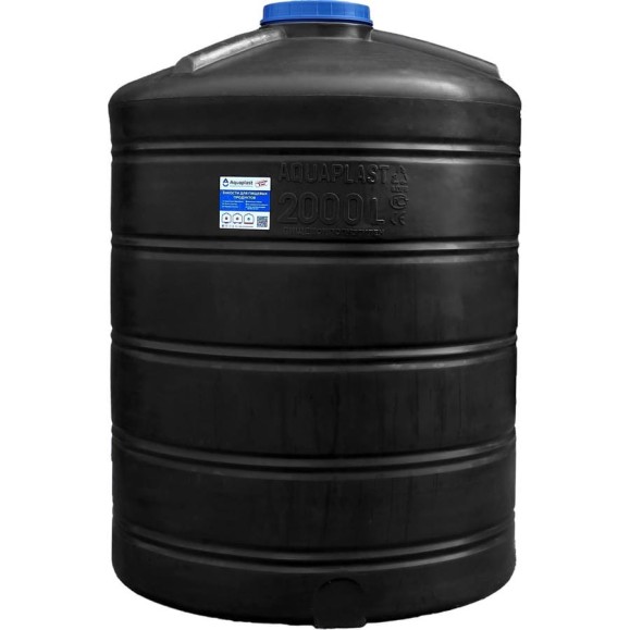 Овально-вертикальный бак 2000л черный AQUAPLAST 4650017955242 Овально-вертикальный бак 2000л черный AQUAPLAST 4650017955242