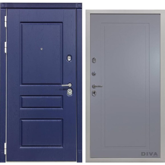 Дверь DIVA 45 2050x860 мм, левая, Роял синий - Н10 Силк Маус УТ-00075180