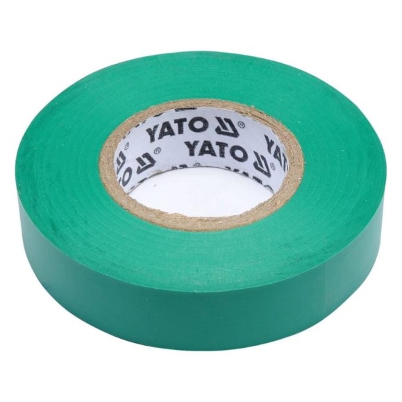 Изолента ПВХ YATO 15 мм, 20 м, зелёная YT-81595 Изолента ПВХ YATO 15 мм, 20 м, зелёная YT-81595