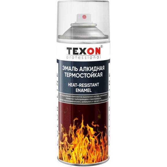 Антикоррозионная эмаль TEXON термостойкая до 400 градусов, красная, аэрозоль, 520 мл TX185351 Антикоррозионная эмаль TEXON термостойкая до 400 градусов, красная, аэрозоль, 520 мл TX185351